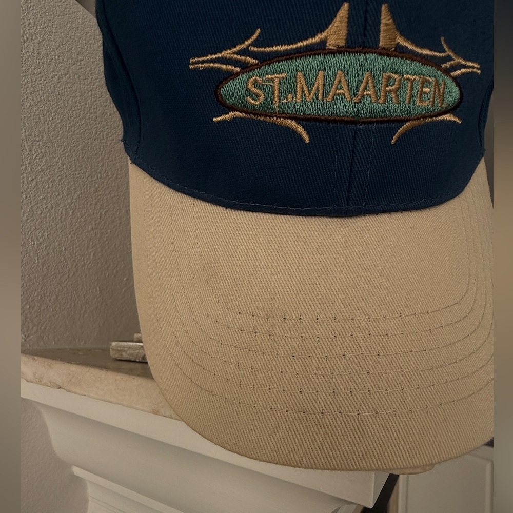 St. Maarten Blue and Tan Cap - Picture 8 of 9